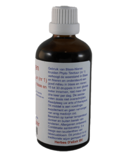 Blaas nierenkruiden tinctuur - 100 ml - Herbes D'elixir