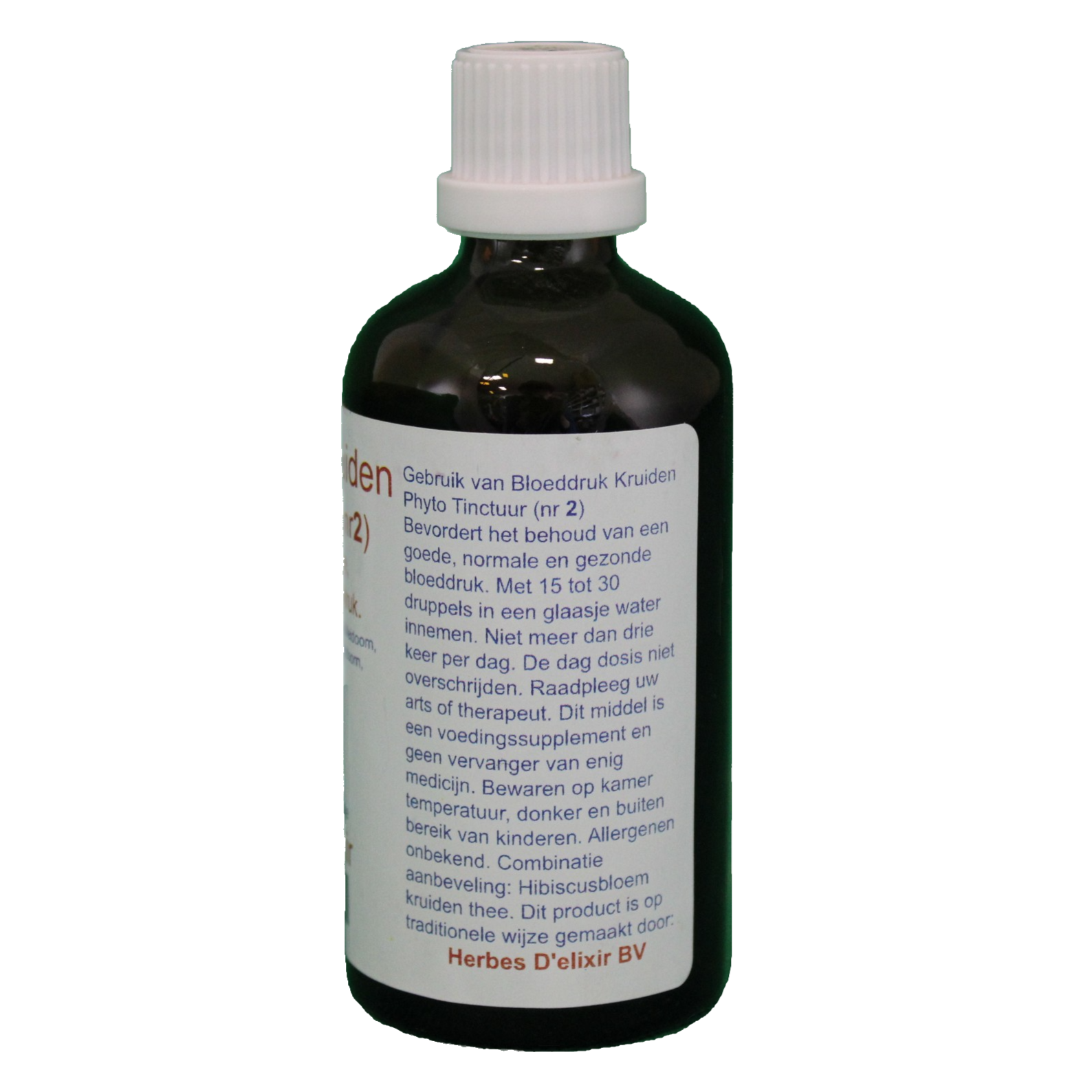 Bloeddruk ondersteunend tinctuur - 100 ml - Herbes D'elixir